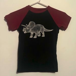 Boys Dinosaur Black Red T-Shirt